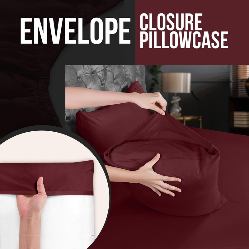 Utopia Bedding Standard Pillow Cases - 2 Pack - Envelope