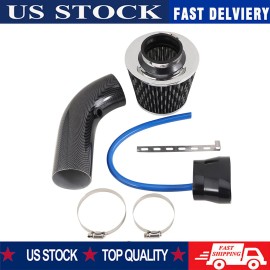 realtop3 1 Kit Performance 3" Universal Car Cold Air Intake Filter Induction Pipe