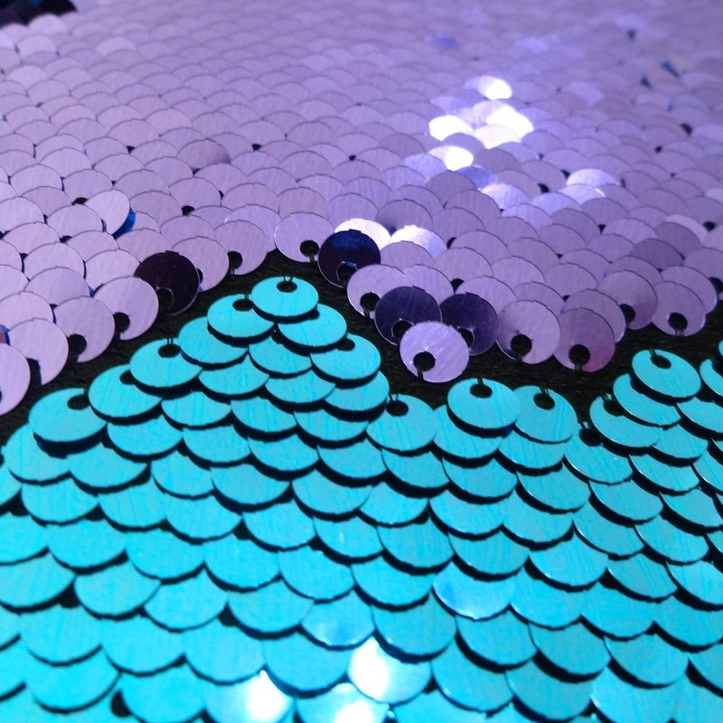 San Tungus Teal And Light Purple Mermaid Pillow Cushions,18"x18" Reversible