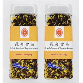 Dried Kunlun Chrysanthemum Tea, 1.76oz (50g), Pack of 2 昆侖雪菊