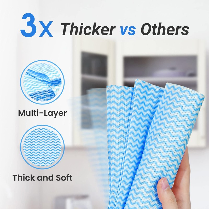 GUMTAPE All Purpose Disposable Cloths to Clean Surfaces | Blue
