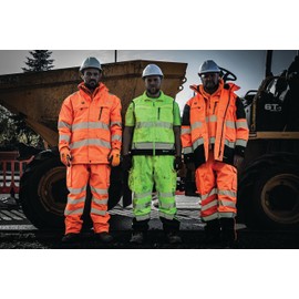 Beeswift - Two Tone Hi Vis Gilet - Yellow and Navy Work Gilet with Multiple Pockets and 100% Softshell Polyester Bonded Fabric - Medium Weight Bodywarmer with Segment Tape and More - Size M