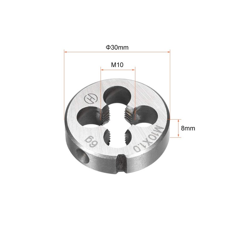 sourcing map M10 x 1.0 Metric Round Die, Machine Thread