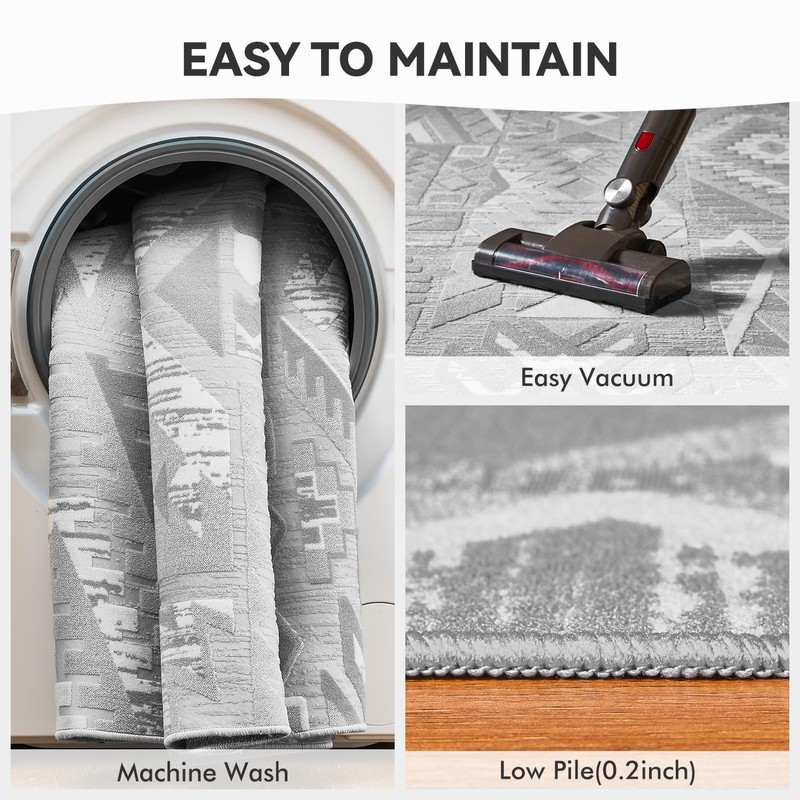 3D Boho Area Rugs 5x7 for Living Room Rug for