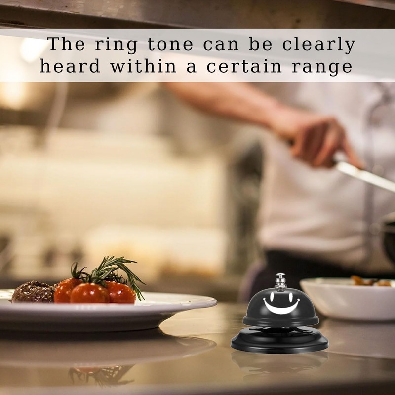 Pack of 2 Table Bell, Table Bell, Reception Bell, Black