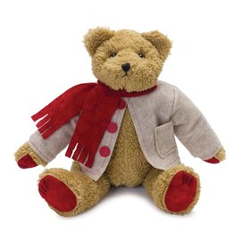 Melrose 86354 Teddy Bear with Coat, 14-inch Height, Polyester