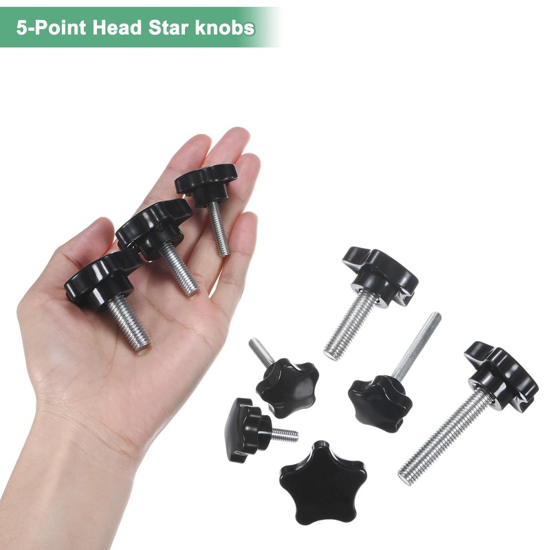 M METERXITY 6pcs Star Clamping Knobs for Machinery Electronics Furniture