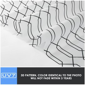 DKTIE Window Privacy Film Stained Glass Frosted Glass Window Clings Moroccan Lattice Decorative Bathroom Door Coverings UV Sun Blocking Heat Control, 594-UV7, 35.4 x 78.7 Inch