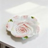 Minigift Ceramic Dessert Plate, 3D Hand-paint Champagne Rose Fruit Plate