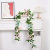 Easter Garland, 6 FT Artificial Green Leaf Vine with Pink