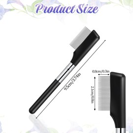 Piriuuo Kleiner Wimpernkamm, Wimpernbürste Kurz Augenbrauen Kamm Kleine Wimpernkamm Wimperntrenner Werkzeug Augenbrauen Bürste mit Metallzähnen Augen Make up Werkzeug für Frauen