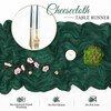 8 Pack Emerald Green Cheesecloth Table Runner 10Ft Boho Gauze