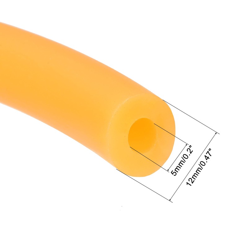 sourcing map Natural Latex Rubber Hose 3/16 Inch (5 mm)