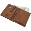 myledershop Genuine Buffalo Full Leather Wallet/Wallet/Wallet in Portrait or Landscape