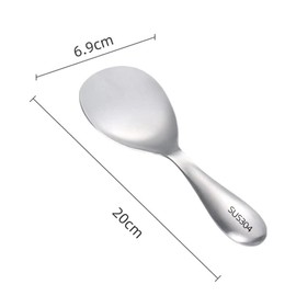 Norhogo 1 Piece Spoon Stainless Steel 304 Large Smooth Spoon Rice Spoon Ladle Table Spoon Serving Spoon for Home Kitchen Restaurant Cookware Silver