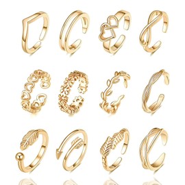 Roe Dolph Toe Rings for Women Gold Wave Toe Ring for Women Non Tarnish Summer Beach Vacation Outfit Jewelry for Women Trendy 2025