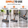 3-in-1 Floor Scrub Brush for Household Cleaning – Long Handle
