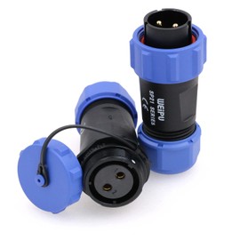 Eonvic Weipu SP21 2-12 Pin Male Waterproof Plug Socket IP68 in Line Cable Connector Industrial Round Solar Electric Plug (2Pin)