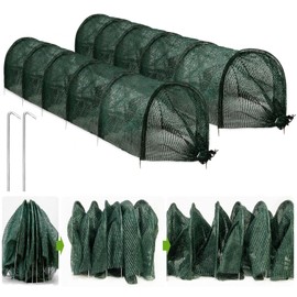 warmfarm 2 in 1 Portable Greenhouse Protection from Sun Heat,Garden Tunnel Shade Net Cover with Quick-Release Technology,Row Covers for Vegetables Plant Cover from Sun (Pack 2)