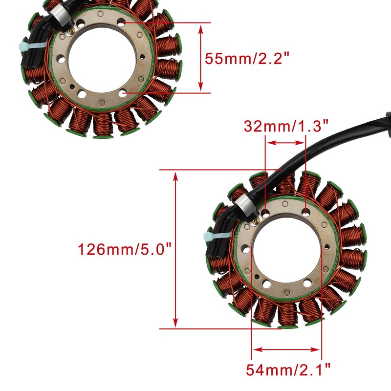 WOOSTAR 18 Coil 5 Wire Magneto Stator Replacement for Wildcat
