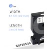 UNOKA A45013 Label Tape Compatible for Dymo Black on White
