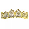 Best Grillz 18k Gold Plated Grillz CZ Simulated Iced Bling