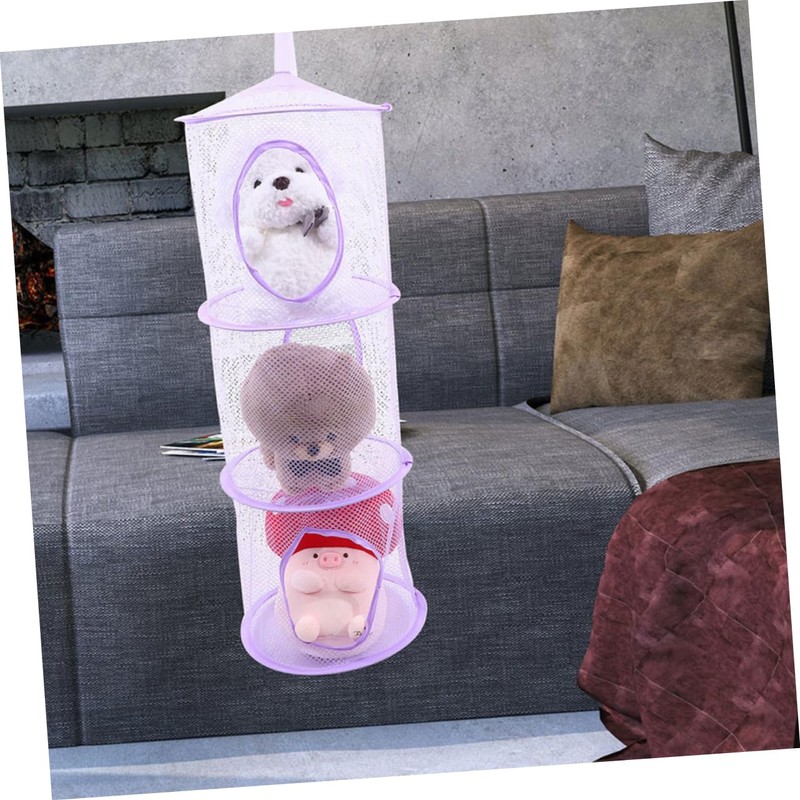 SUPVOX 4pcs Hanging Storage Net for Animals Durable Mesh Organizer