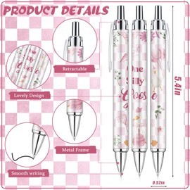 EYNDYN 145 Pieces Silly Goose Baby Shower Gifts for Guest Pink Ballpoint Pens and Keychains Favors for Girls Bulk Retractable Baby Shower Pens Gender Reveal Thank You Cards Souvenirs Prizes