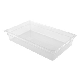 Cold Food Pan - Plastic Cold Food Storage Container - Full Size - 4" Deep - Clear - 1ct Box - Met Lux - Restaurantware