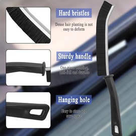 3 Pcs Crevice Cleaning Brush, Gap Cleaning Brush, Thin Cleaning Brush, Bathroom Grout Pressing, Crevice Cleaning Tool Brush, for Home Kitchen Bathroom and Window Groove with Hanging Hook