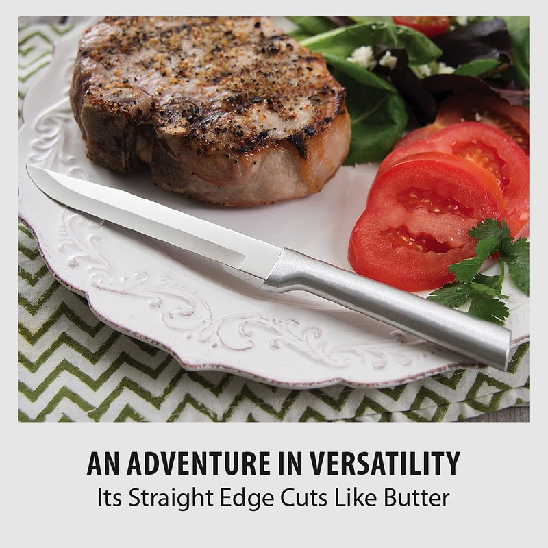 Rada Cutlery Utility Steak Knife (R104), 4.88" Stainless Steel Serrated