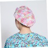 Gatuida 3pcs Printed Adjustable Cotton Nurse Hat Fashionable Operating Room