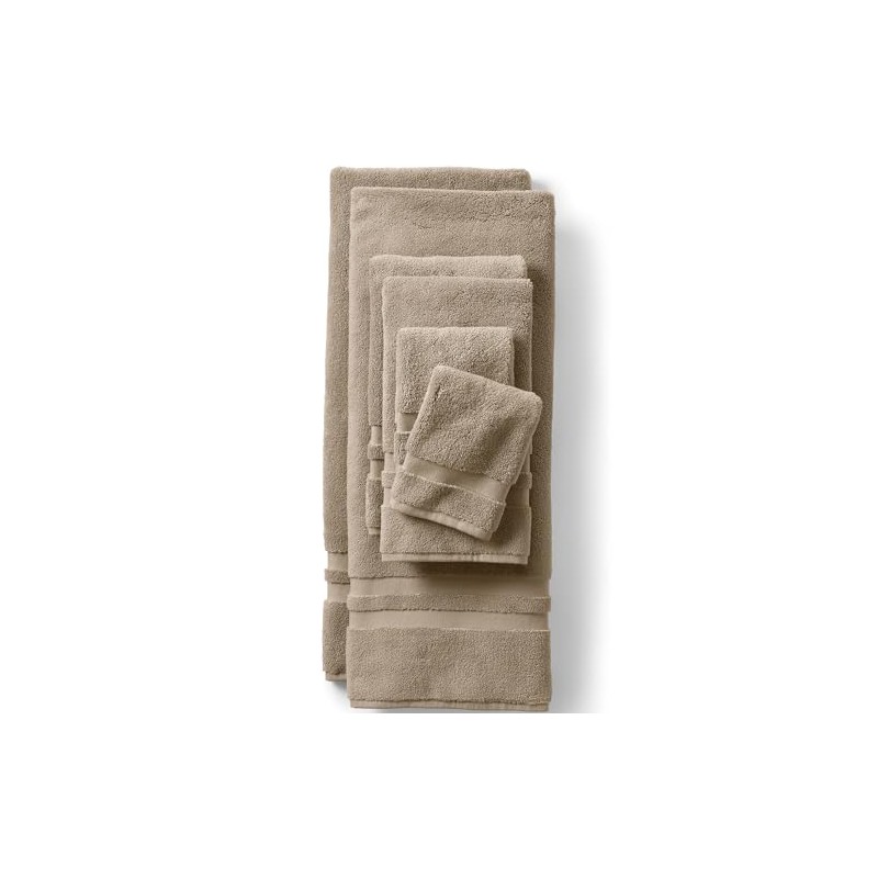 Lands' End Essential Towel Khaki 13" x 13", 2pc