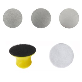 2 Inch 120 Grit 240 Grit 600 Grit Diamond Sanding Blocks with Hook and Loop Sponge Polishing Pad and Round Sanding Holder for Kitchen and Outdoor Use