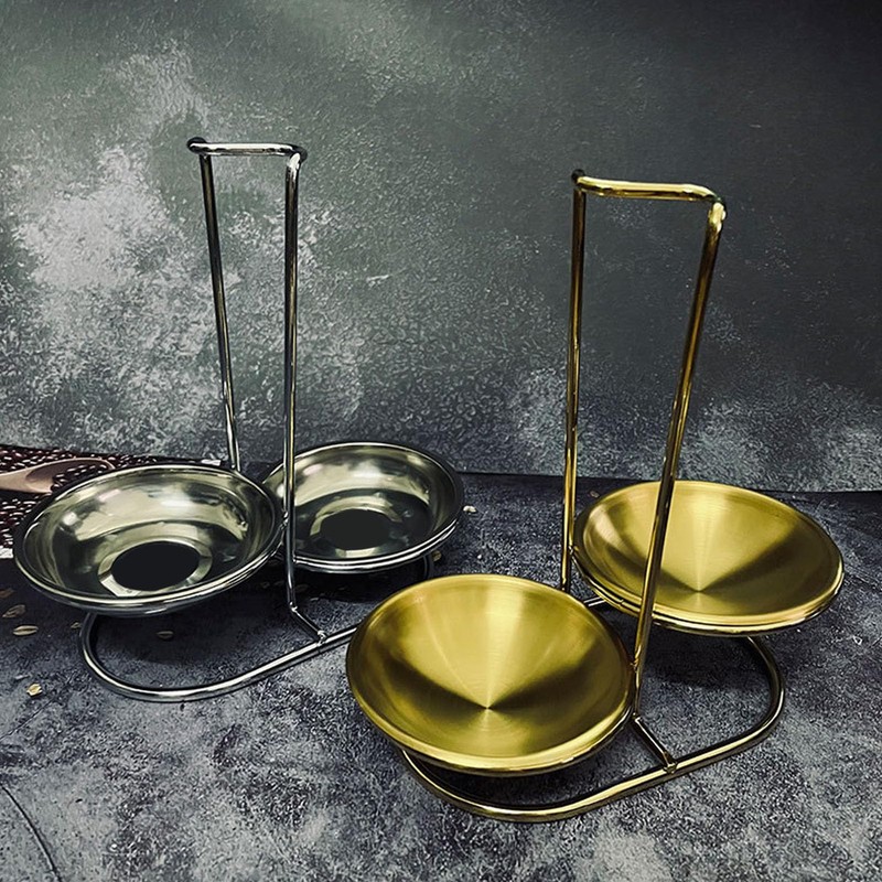 Spoon Rest Holder, Vertical Stainless Steel Stew Soup Ladle Holder,