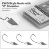 Weedless Darter Swimbait Jig Heads, Bullet Style Weighted EWG Offset
