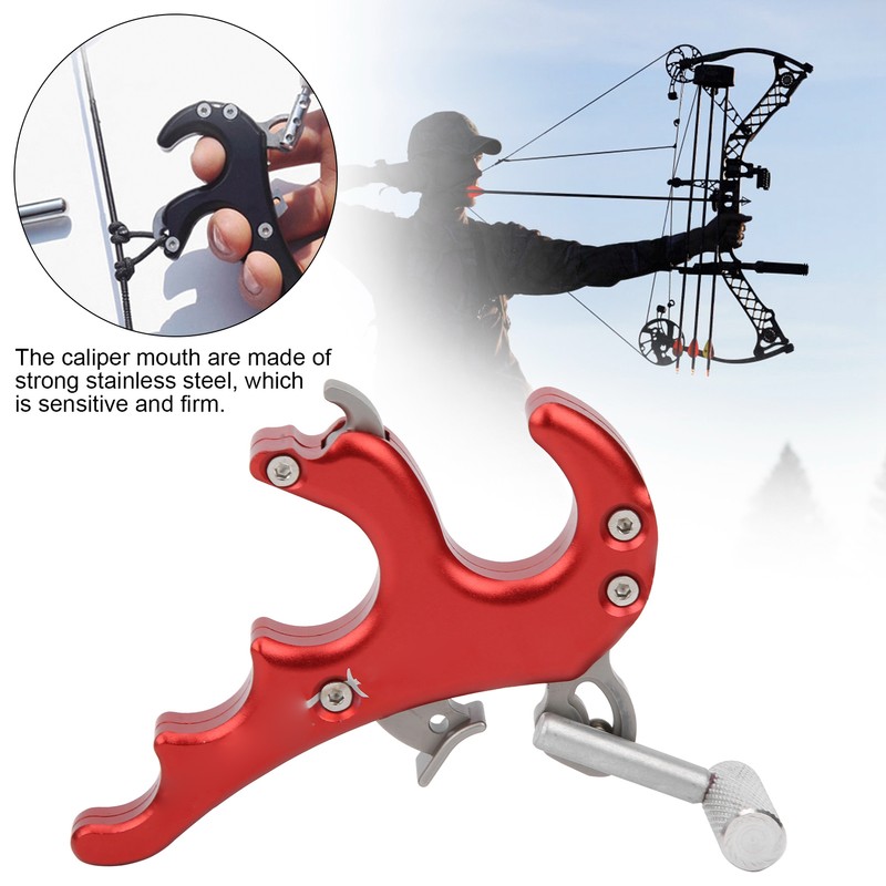 Metal Release Aids Four Fingers Grip Thumb Caliper Trigger Compound