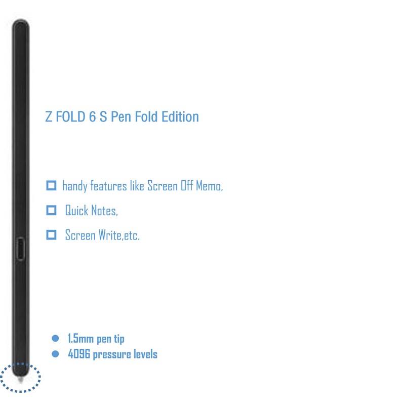 Galaxy Z Fold 6 Stylus Pen,Slim S Pen Fold Edition