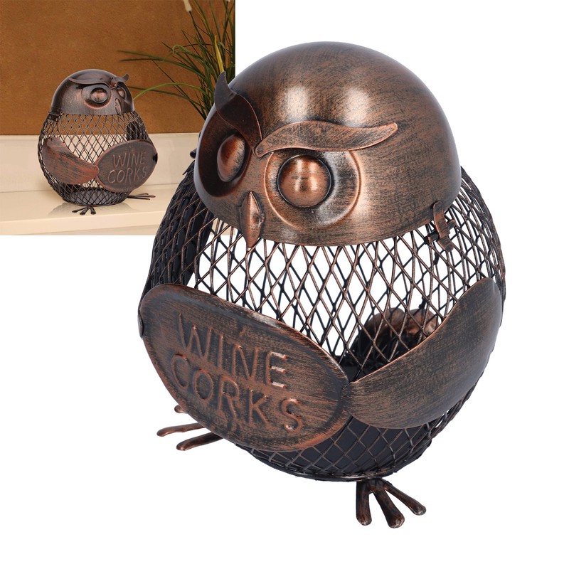 Art Wrought Iron Owl Storage Tank Metal Money Box Handicrafts