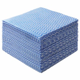 GUOYUANGLO Disposable Cleaning Cloths Reusable Dsih Cloths for Kitchen Disposable Dish Rag Dry Fast 11.8x11.8 inch Pack of 100, Blue