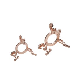 Wealrit 2 Pcs Crystal Ball Stand Metal Display Stand for Crystal Diamond Glass Lens Ball Magic Sphere Globe Holder Home Decor Display Metal Egg Stands Mini and Large Size(Rose Gold)