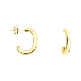 SOFIA MILANI - Women's Earrings 925 Silver - Creole Earrings, Yellow Gold, No Gemstone