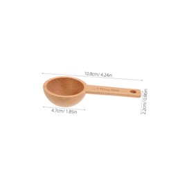ULTECHNOVO 4pcs Wooden Coffee Measuring Spoon Beechwood Scoops for Coffee Tea Sugar Spices Kitchen Tools for Accurate Measurements for Home Cooking and Baking