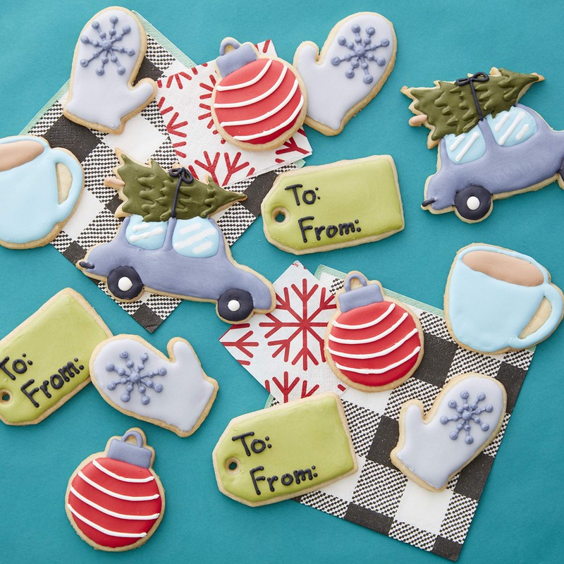 Wilton Holiday Multi-Cookie Cutter Sheet, Red