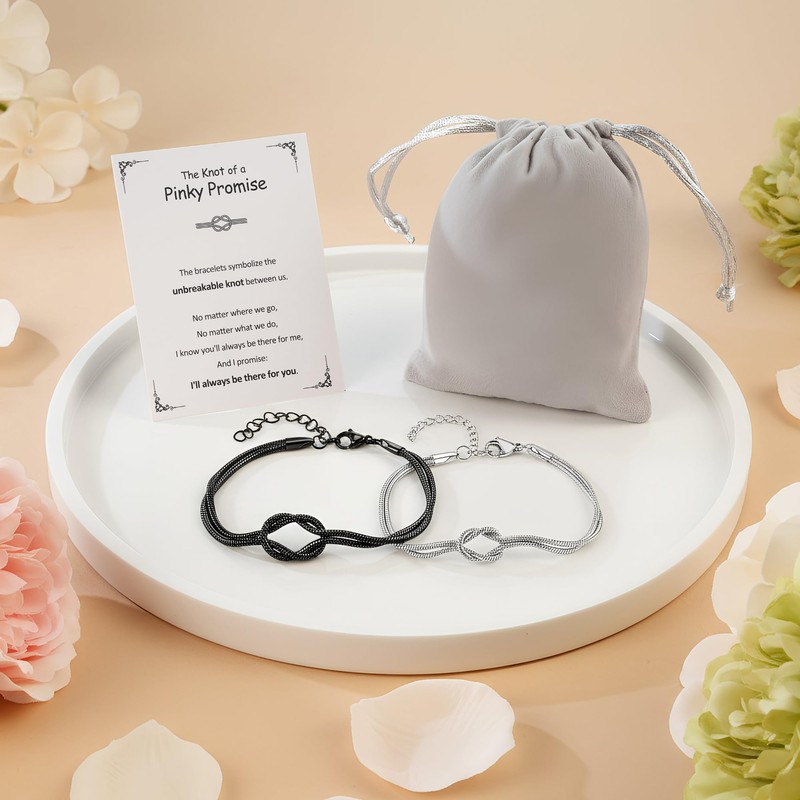 Trinckle Matching Knot Bracelets for Couples, Best Friend, Pinky Promise