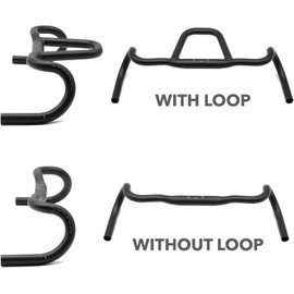 REDSHIFT Kitchen Sink Handlebar with Loop for Road, Gravel, Touring, and Commuter Bikes, Aluminum Drop Bar, 31.8mm Clamp, with 20mm of Rise, 41 cm Width