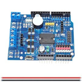 DAOKAI L298P Motor Driver Module H-bridge Driver Shield Expansion Board Speed Controller High-Power DC Stepper Motor Controller Bluetooth Interface with 24AWG Cable for Arduino