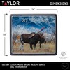 Taylor Nature Series Moose Indoor Outdoor Dial Thermometer, Easy to