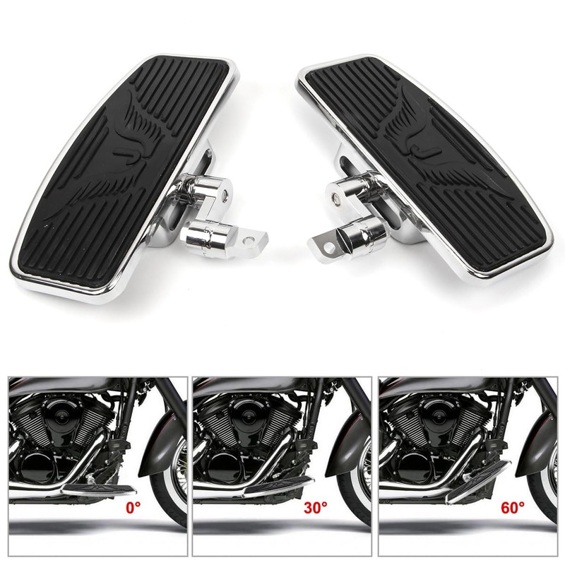 Adjustable Motorcycle Floorboards Front Footboard Pedals Foot Pegs for Harley