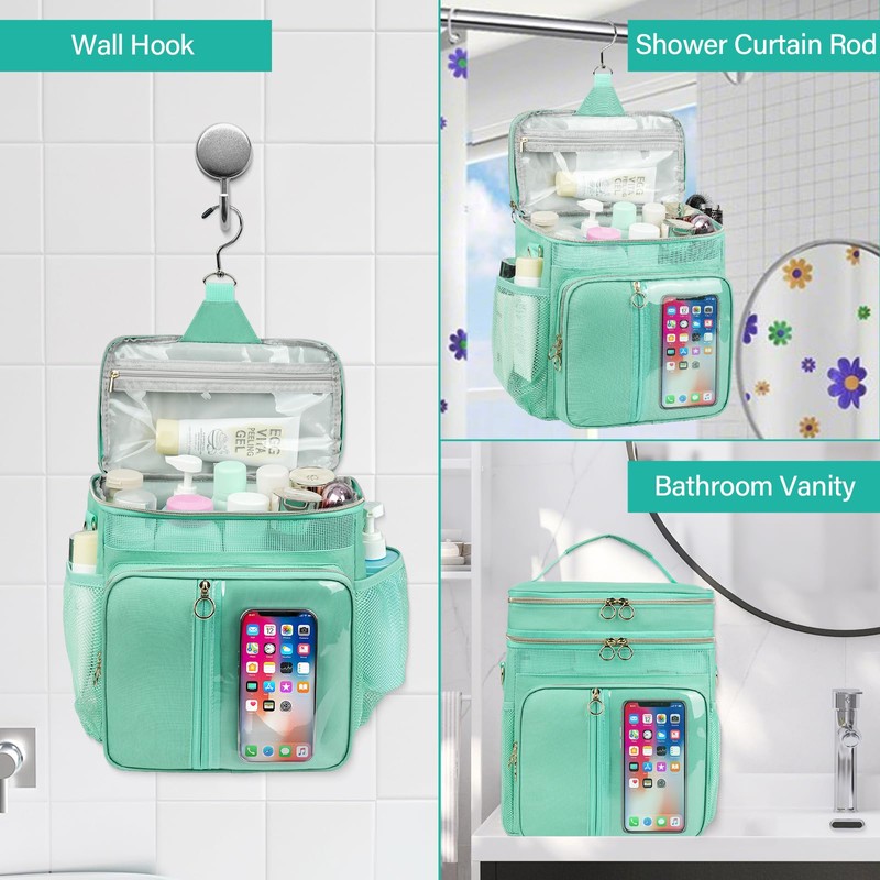 Portable Shower Caddy Bag College, Quickly Dry Toiletry Mesh Tote